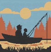 Fishing With Dad - Cross Stitch Pattern
