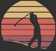 Golf Silhouette - Cross Stitch Pattern