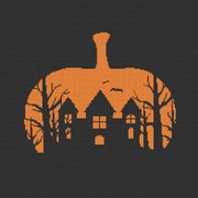 Halloween Silhouette - Cross Stitch Pattern