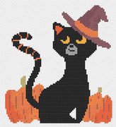 Little Boo Kitty - Halloween Cross Stitch Pattern