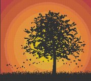 Maple In The Wind - Cross Stitch Pattern