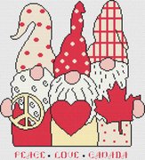 Peace Love Canada - Cross Stitch Pattern