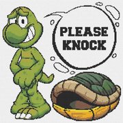 Please Knock - Cross Stitch Pattern