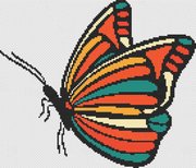 Retro Butterfly - Cross Stitch Pattern