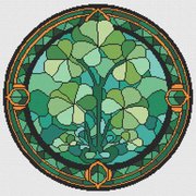 Stained Glass Clovers - Cross Stitch Pattern