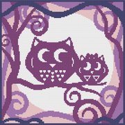 Two Spring Owls - Cross Stitch Pattern