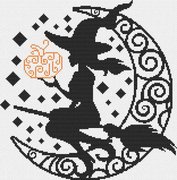 Witch's Crescent - Halloween Cross Stitch Pattern