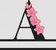 Floral Monograms - Cross Stitch Pattern, different perspective #1. Select this picture to zoom in
