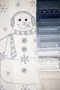 Snowman Gatherings IV Plaid - Night Sky - Quilt Fabric