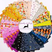 Spooky Darlings Goldenrod - Unlucky Cat - Quilt Fabric