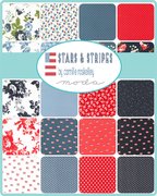 Stars And Stripes Lined Red - Quilt Fabric, different perspective #1. Select this picture to zoom in