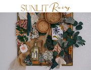 Sunlit Ruins Blossom Metallic Mauve - Quilt Fabric