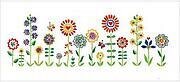 Whimsy Floral Pillowcase Pair - Stamped Embroidery Kit