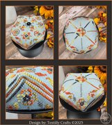 Harvest Hearth Biscornu - Cross Stitch Pattern