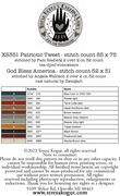 Patriotic Tweet & God Bless the USA - Cross Stitch Pattern