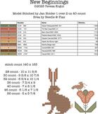 New Beginnings - Cross Stitch Pattern