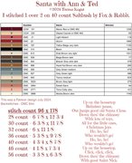 Santa With Ann and Ted - Christmas Cross Stitch Pattern