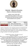 Meek & Humble - Christian Cross Stitch Pattern, different perspective #1. Select this picture to zoom in