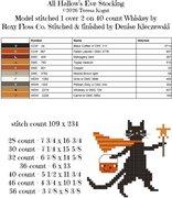All Hallow's Eve Stocking - Halloween Cross Stitch Pattern, different perspective #1. Select this picture to zoom in