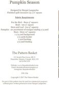 Pumpkin Season - Quilt Pattern