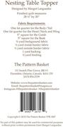 Nesting Table Topper - Quilt Pattern