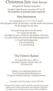 Christmas Jars Table Runner - Quilt Pattern