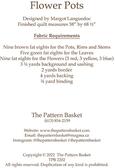 Flower Pots - Quilt Pattern