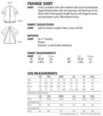 Frankie Shirt - Sewing Pattern