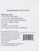 Suzys Sack - Quilt Pattern