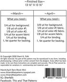 Barn Block Mini Series Mar/Apr - Quilt Pattern