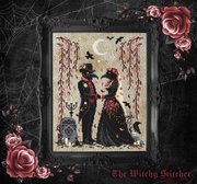 A Graveyard Union - Halloween Cross Stitch Pattern, different perspective #1. Select this picture to zoom in