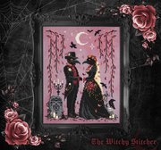 A Graveyard Union - Halloween Cross Stitch Pattern, different perspective #2. Select this picture to zoom in