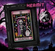 The Hermit - Halloween  Cross Stitch Pattern, different perspective #1. Select this picture to zoom in