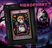 Hierophant - Halloween Cross Stitch Pattern, different perspective #1. Select this picture to zoom in