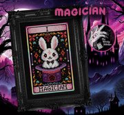 The Magician - Halloween Cross Stitch Pattern, different perspective #1. Select this picture to zoom in