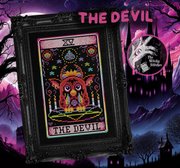 The Devil - Halloween Cross Stitch Pattern, different perspective #1. Select this picture to zoom in