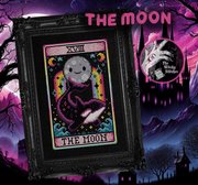 The Moon - Halloween Cross Stitch Pattern, different perspective #1. Select this picture to zoom in