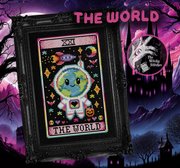 The World - Halloween Cross Stitch Pattern, different perspective #1. Select this picture to zoom in
