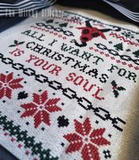 All I Want For Christmas - Halloween Cross Stitch Pattern, different perspective #3. Select this picture to zoom in