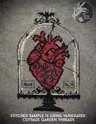 Anatomical Heart - Halloween Cross Stitch Pattern, different perspective #3. Select this picture to zoom in