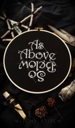 As Above So Below - Halloween Cross Stitch Pattern, different perspective #1. Select this picture to zoom in