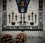Baba Yaga - Halloween Cross Stitch Pattern, different perspective #2. Select this picture to zoom in