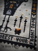 Baba Yaga - Halloween Cross Stitch Pattern, different perspective #4. Select this picture to zoom in