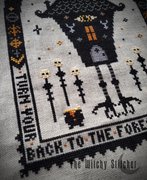 Baba Yaga - Halloween Cross Stitch Pattern, different perspective #6. Select this picture to zoom in