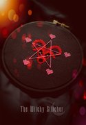 Baphomet Valentine - Cross Stitch Pattern, different perspective #2. Select this picture to zoom in