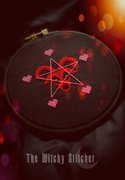 Baphomet Valentine - Cross Stitch Pattern, different perspective #3. Select this picture to zoom in