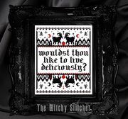 Black Phillip - Halloween  Cross Stitch Pattern, different perspective #1. Select this picture to zoom in
