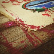 Camp Crystal Lake - Halloween Cross Stitch Pattern, different perspective #3. Select this picture to zoom in