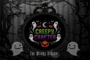 Creepy Crafter - Halloween Cross Stitch Pattern, different perspective #3. Select this picture to zoom in
