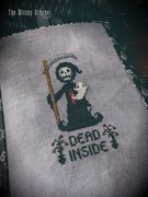 Dead Inside - Halloween Cross Stitch Pattern, different perspective #2. Select this picture to zoom in